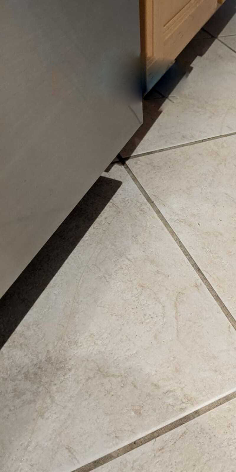Clean shower corner with new grout and silicone after treatment